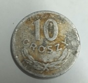 Moneta 10 groszy 1972 rok nie czyszczona 