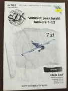 Model kartonowy samolot pasażerski Junkers F-13