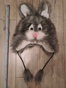 Śliczna czapka królik - jak nowa.