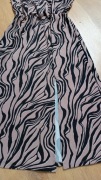 Mohito sukienka zebra brązowa beżowa czarna nowa z metką XS 