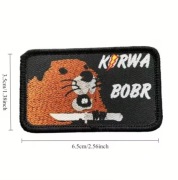 Naszywka taktyczna bóbr haftowana rzep odznaka morale wojskowa militaria