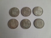 Zestaw 6 sztuk srebnych Monet 200zł 1974 PRL Mapka  Ag625