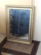 Lustro w pozłacanej złoconej złotej ramie stare