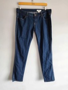 Jeansy spodnie damskie granatowe ciemne low waist slim 32/34