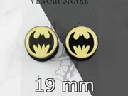 VENOM SNAKE nowe tunele plugi BATMAN czarne fluorescencyjne 19mm VS175