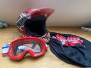 Kask Awina enduro + gogle + rekawiczki
