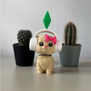 Figurka Tańczący Kot SimsCat TikTok – Kiwająca Głowa, Druk 3D