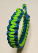 Bransoletka Survivalowa COBRA z linki spadochronowej, 2-kolorowa