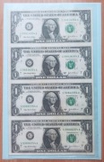 Arkusz 4 x 1$ 2003r. Federal Reserve Note