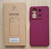 Etui silikonowe Matowe wiśniowe do Xiaomi Redmi Note 13 5G