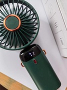 Fan Mini wentylator ręczny biurkowy podstawka bateria 3000 mAh zielony