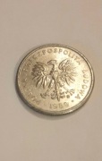 Moneta 2 zł z 1989 roku  PRL że znakiem mennicy 