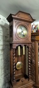 Piękny zegar stojący SCHLENKER & KIENZLE dębowy "chłop" w stylu gdańskim 