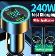 Ładowarka samochodowa 2x120W z wyświetlaczem