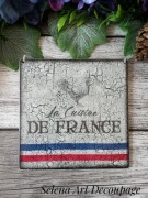 Dekoracyjny obrazek shabby Prowansja vintage farmhouse decoupage handmade 