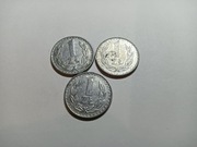 V/12 PRL - 1 ZLOTY 1975 1985 1988 - 3SZT