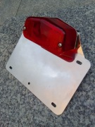 Lampa tył uchwyt tablicy Harley Honda Suzuki Yamaha chrom na błotnik nowa