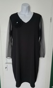 Wawa czarna sukienka cyrkonie tiul xxl 48 50 święta
