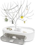 Stojak na biżuterię z szufladką na biżuterię naszyjniki kolczyk pierścionki