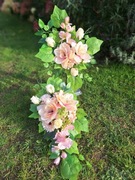 Komplet nagrobny z jasnych kwiatów, Stroik i bukiet na cmentarz 