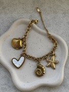 Bransoletka muszle stal pozłacana Zezu jewelry  Sea