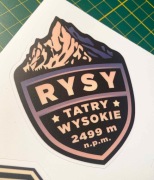 Rysy - Tatry Wysokie - turystyczna naklejka górska 6 x 8 cm