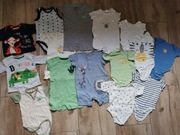 Paczka ubranek, 15 sztuk, body dziecięce, rampers, bluzeczka, rozmiar 68-74