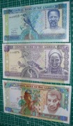 Gambia 25, 50 i 100 dalasi 2001 P.22-24 aUNC Rzadkie