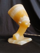 Lampka Nefretete Alabaster lampa vintage retro prl egipt