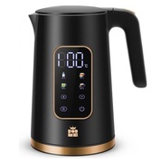 Czajnik Elektryczny Wyświetlacz LCD Regulacja Temperatur 1,7l 2200W Czarny 