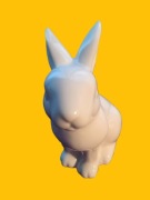 Ozdoba wielkanocna - ZAJĄC BIAŁY - ZAJĄCZEK CERAMICZNY ZESTAW 2 SZTUK