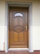 BEZPIECZNE solidne DREWNIANE drzwi zewnetrzne 