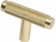 Uchwyt meblowy Galka meblowa radełkowana reling złota T ALTORIS 50mm