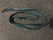 Smycz welurowa przepinana Kendog 200 cm (Velvet Turkus)