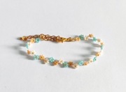 Bransoletka kwiatowa z koralików Toho regulowana stal chirurgiczna