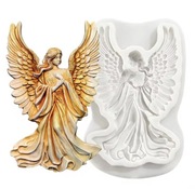 ANIOŁ DZIEWCZYNA forma silikonowa 13.5*8.5*1.2 do Fondantu czekolad. Gipsu 