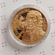 Tadeusz Kościuszko medal pozłacany Wielcy Polacy 