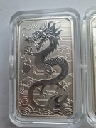 Srebrna sztabko Moneta 1 oz - Dragon Smok 2019 - Australia Ag9999