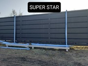 Brama przesuwna panelowa pełna 5x1,72m SUPER STAR,ocynk+ Ral,4m,6m światło