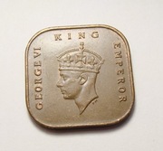 Malaje Brytyjskie 1 cent 1943 ŁADNA!