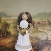 Aniolek stojacy prezent  handmade  16cm