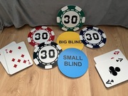 Żetony do pokera z kartami (ozdoba)