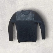 Cipo & Baxx sweter z aplikacją skórzana L