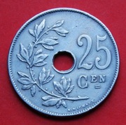 25  Centimes 1927  r -    Belgia   Belgie  stan !!