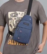 Męska Niebieska blue mała nerka na klatkę piersiową FASHION INSTINCT