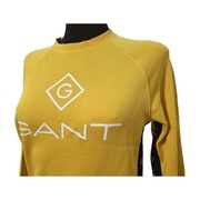 *MĘSKA BLUZA GANT ŻÓŁTA GUMOWE NAPISY ROZMIAR XS/S BAWEŁNA