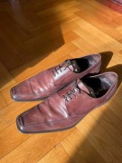 Buty męskie LUCA ROSSI skóra, Made in Italy r.42 ciemny brąz