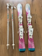 zestaw narty Elan dziecięce 90cm + kijki 