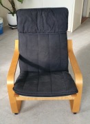 FOTEL IKEA POANG czarny