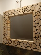 Lustro drewniana rama 50x50